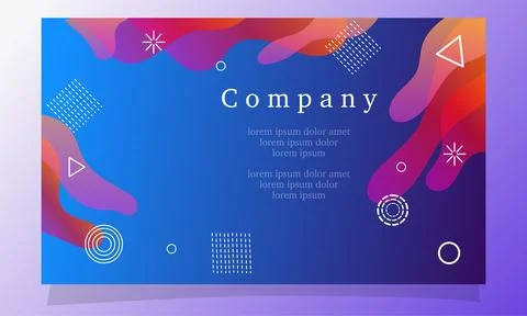 Abstract fluid gradient color background vector design Stock Illustration