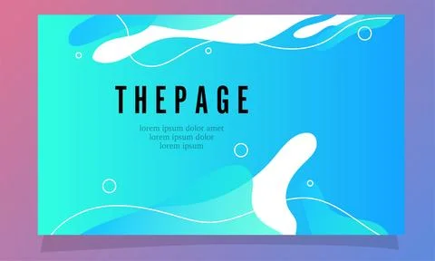 Abstract fluid gradient color background vector design for landing page Stock Illustration