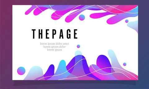 Abstract fluid gradient color background vector 库存插图
