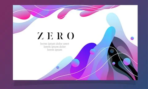 Abstract fluid gradient color background vector Illustrazione stock