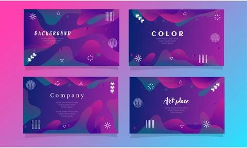 Abstract fluid gradient color background vector Stock Illustration