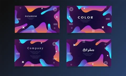 Abstract fluid gradient color background vector Illustrazione stock