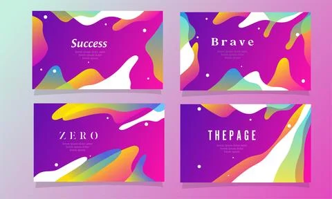 Abstract fluid gradient color background vector Illustrazione stock