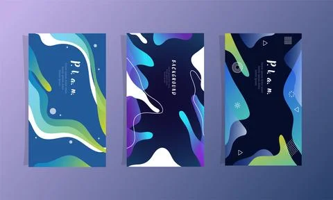 Abstract fluid gradient color background vector Stock Illustration