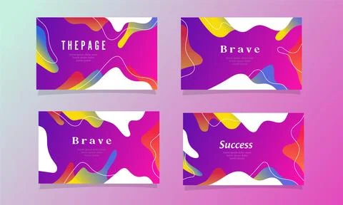 Abstract fluid gradient color background vector 库存插图