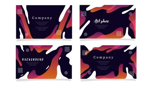 Abstract fluid gradient color background vector 库存插图