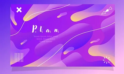 Abstract fluid gradient color background vector design for landing page web.. 库存插图