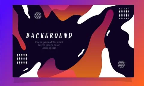 Abstract fluid gradient color background vector design for landing page web.. Stock Illustration