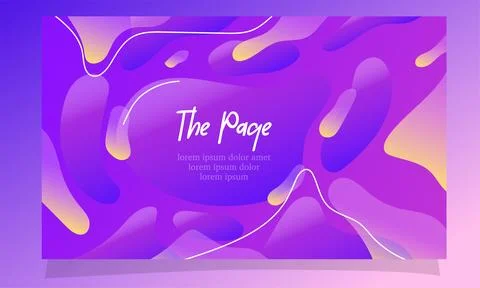 Abstract fluid gradient color background vector design for landing page web.. Illustrazione stock
