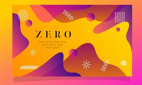 Abstract fluid gradient color background vector design for landing page web.. Stock Illustration