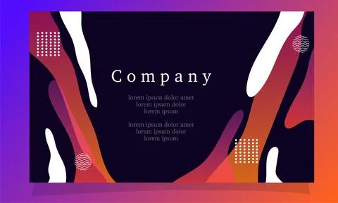 Abstract fluid gradient color background vector design for landing page web.. Illustrazione stock
