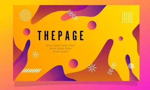 Abstract fluid gradient color background vector design for landing page web.. Stock Illustration