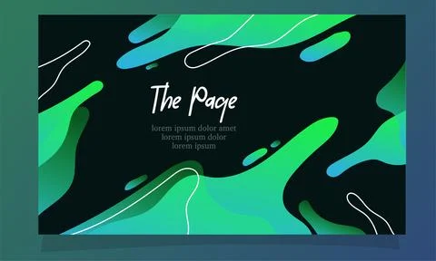 Abstract fluid gradient color background vector design for landing page web.. Illustrazione stock