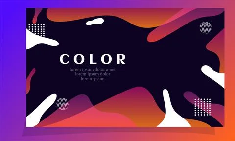 Abstract fluid gradient color background vector design for landing page web.. 库存插图