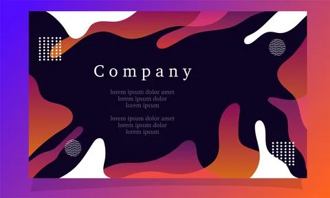 Abstract fluid gradient color background vector design for landing page web.. Stock Illustration