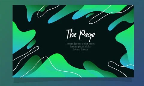 Abstract fluid gradient color background vector design for landing page web.. Illustrazione stock