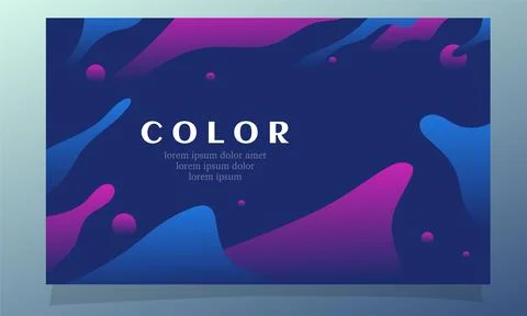 Abstract fluid gradient color background vector design for landing page web.. Stock-Illustration