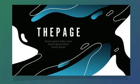 Abstract fluid gradient color background vector design for landing page web.. Illustrazione stock