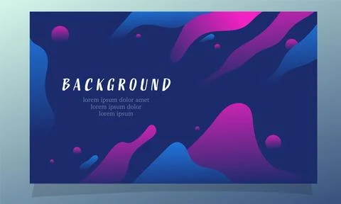 Abstract fluid gradient color background vector design for landing page web.. Stock Illustration