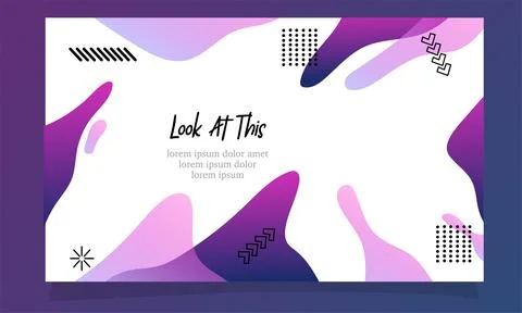 Abstract fluid gradient color background vector design for landing page web.. Stock Illustration