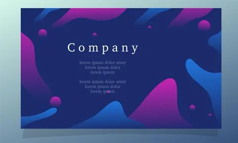 Abstract fluid gradient color background vector design for landing page web.. Stock Illustration