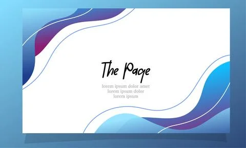 Abstract fluid gradient color background vector design for landing page web.. Illustrazione stock