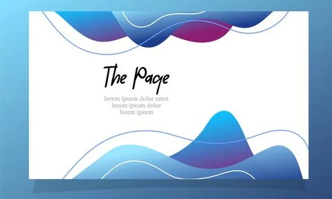 Abstract fluid gradient color background vector design for landing page web.. 库存插图