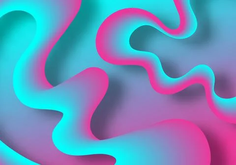 Abstract fluid gradient color design decorative artwork. Stock Illustration