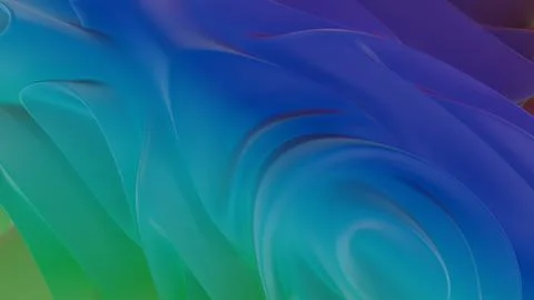 Abstract Fluid Gradient in Green and Blue Tones with Subtle Motion Illustrazione stock