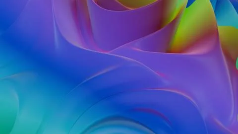 Abstract Fluid Gradient in Green and Blue Tones with Subtle Motion Illustrazione stock