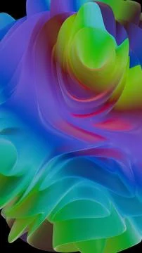 Abstract Fluid Gradient in Green and Blue Tones with Subtle Motion Illustrazione stock