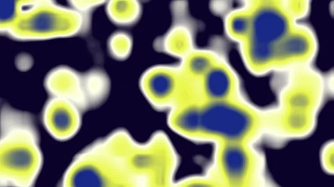 Abstract Fluid Gradient with Neon Yellow and Deep Blue Organic Shapes 스톡 동영상 305384669
