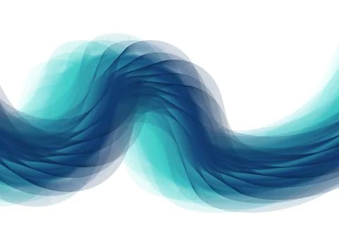 Abstract Fluid Gradient with Overlapping Motion Stock Illustration