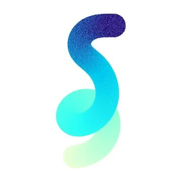 Abstract fluid gradient shape with 3D liquid brush strokes, blurred neon wave Stock Illustration