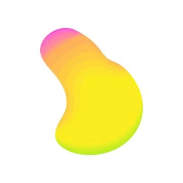 Abstract fluid gradient shape liquid design element イラスト素材