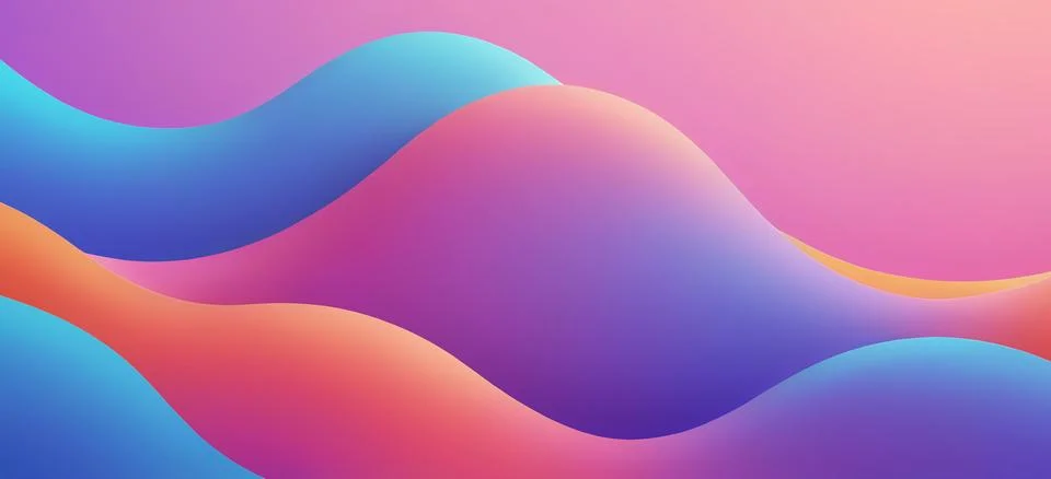 Abstract fluid gradient wavy background Stock Illustration