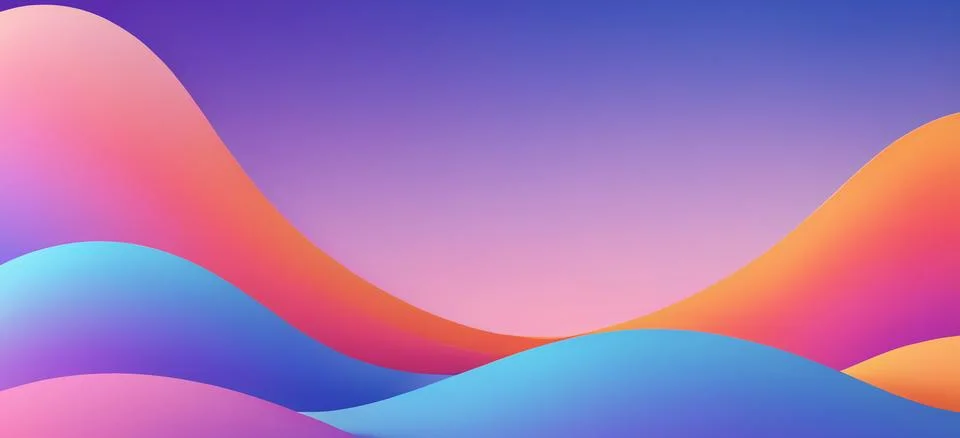 Abstract fluid gradient wavy background Stock Illustration