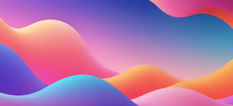 Abstract fluid gradient wavy background Stock Illustration