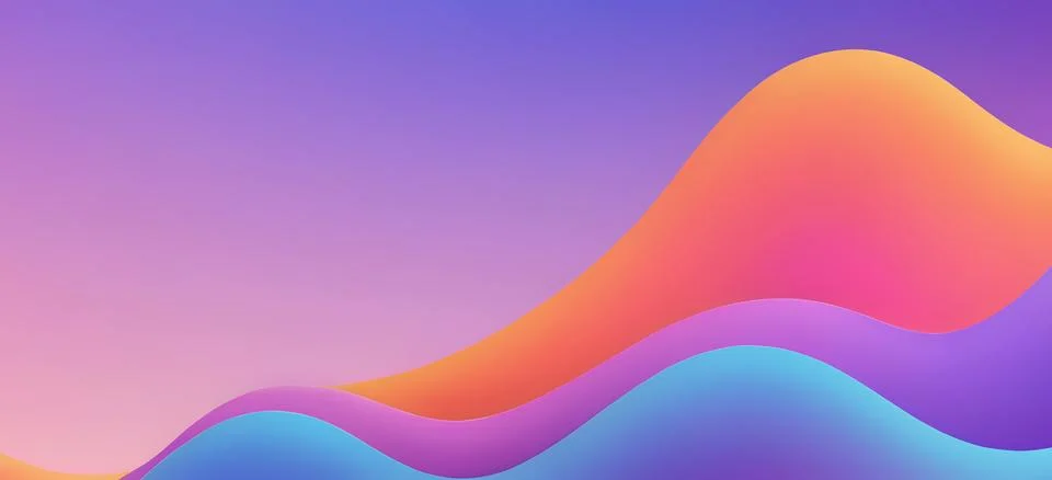 Abstract fluid gradient wavy background Stock Illustration