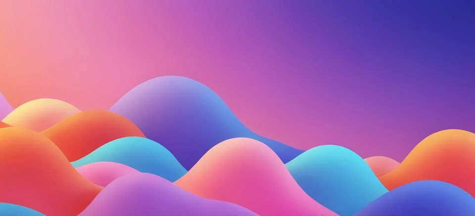 Abstract fluid gradient wavy background Stock Illustration