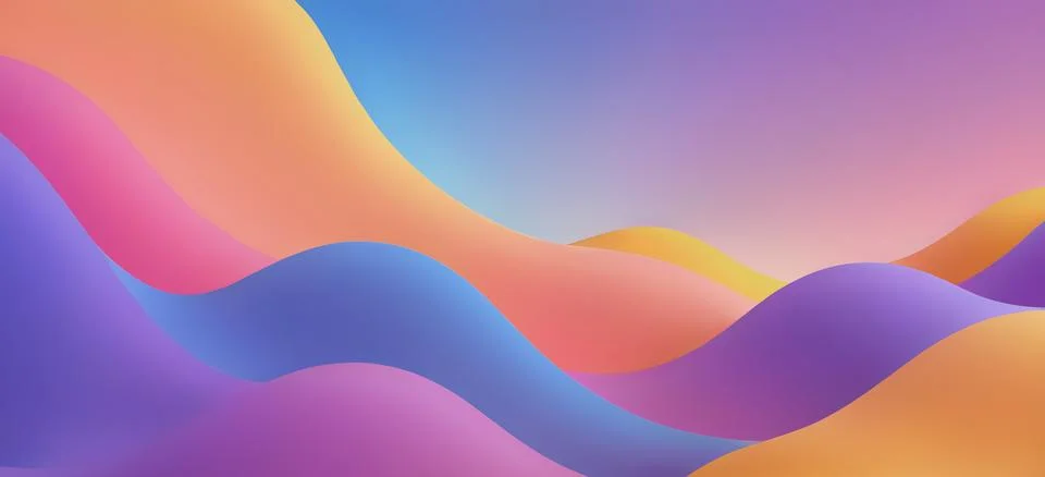 Abstract fluid gradient wavy background Stock Illustration