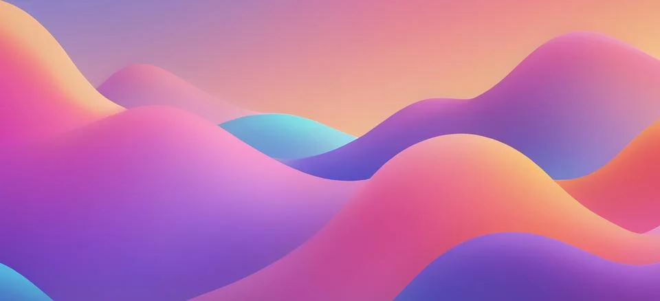 Abstract fluid gradient wavy background Stock Illustration