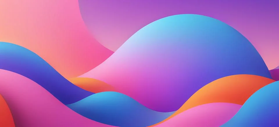 Abstract fluid gradient wavy background Stock Illustration