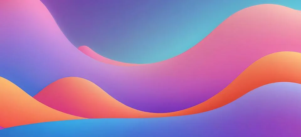 Abstract fluid gradient wavy background Stock Illustration