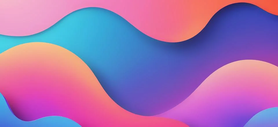 Abstract fluid gradient wavy background Stock Illustration