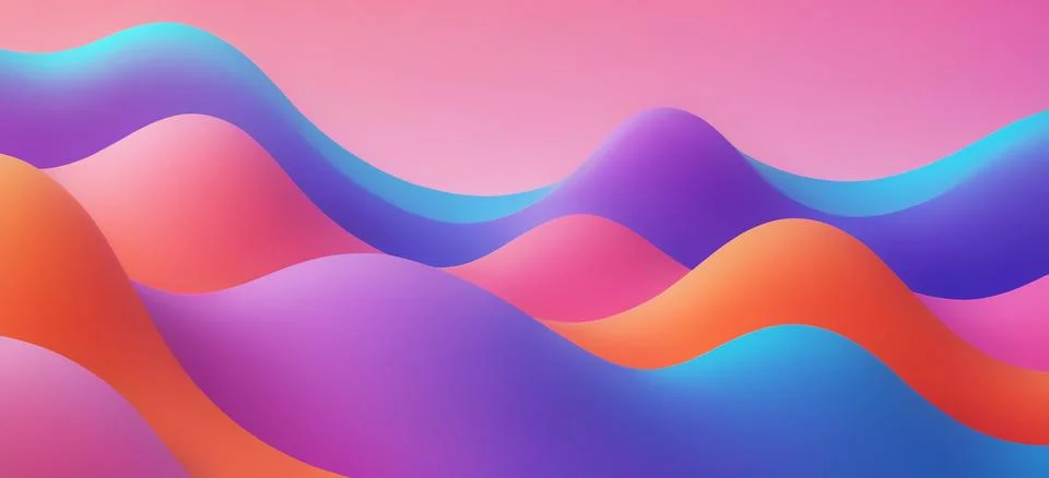 Abstract fluid gradient wavy background Stock Illustration