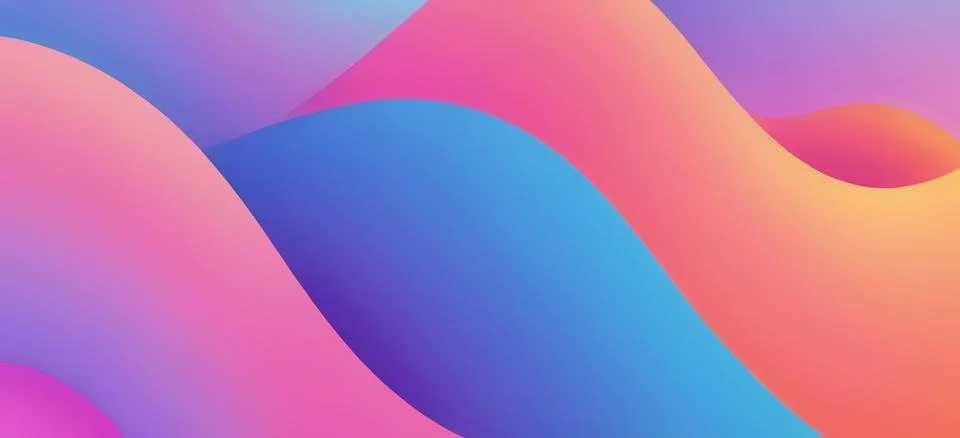 Abstract fluid gradient wavy background Stock Illustration