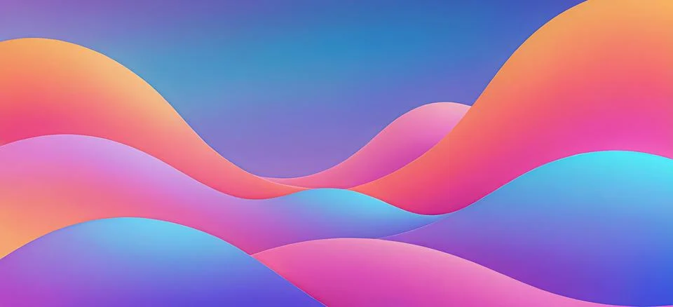 Abstract fluid gradient wavy background Stock Illustration