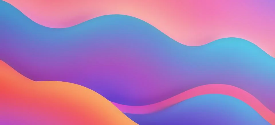 Abstract fluid gradient wavy background Stock Illustration