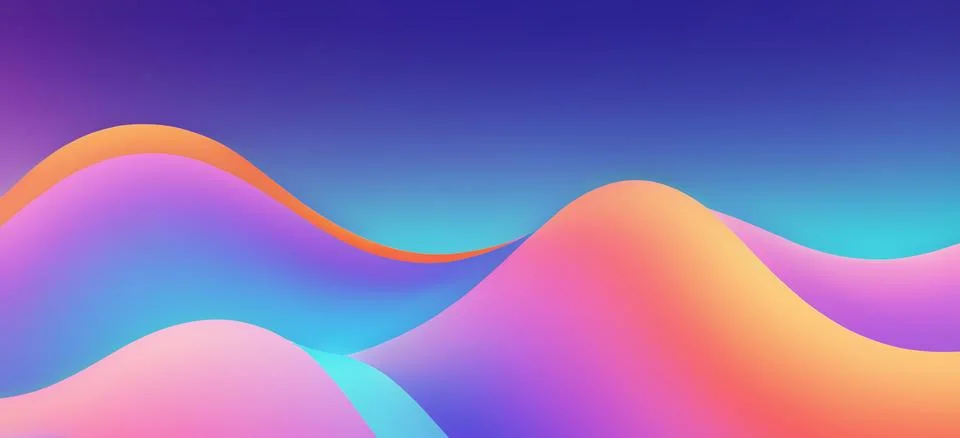 Abstract fluid gradient wavy background Stock Illustration